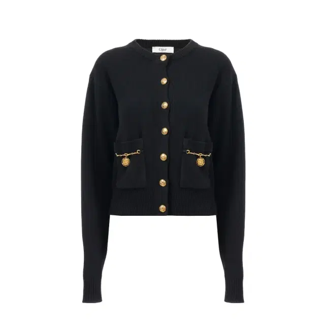 Chloé Horse Medal cardigan in a merino wool & cashmere knit