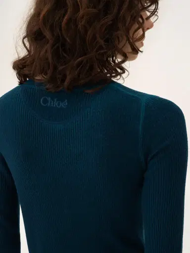 Chloé Henley shirt in a merino wool knit | Thumbnail 7