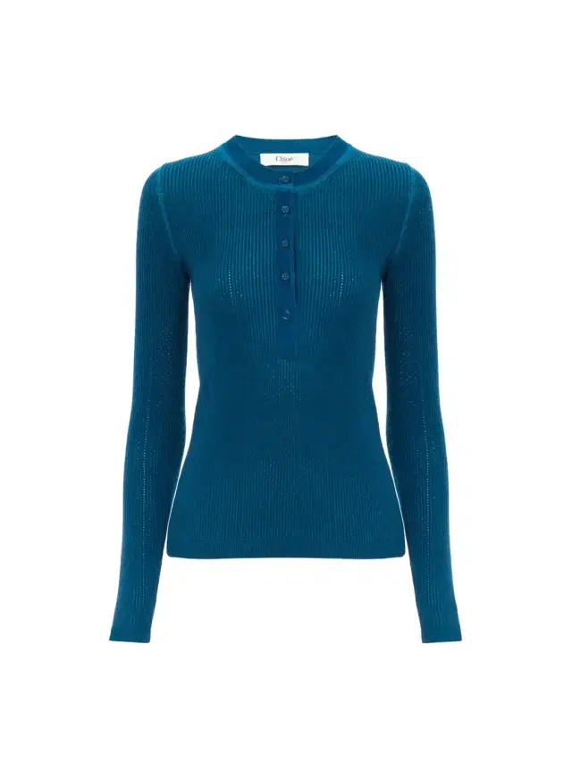 Chloé Henley shirt in a merino wool knit