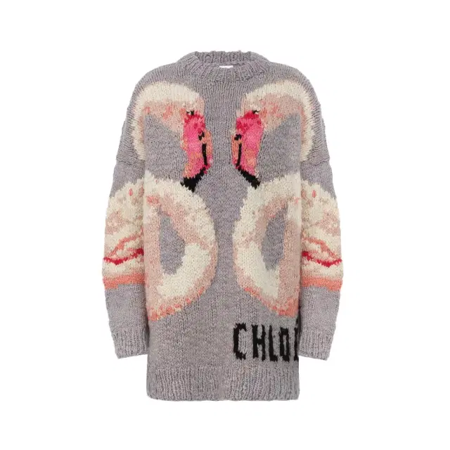 Chloé Oversized logo sweater in a wool knit