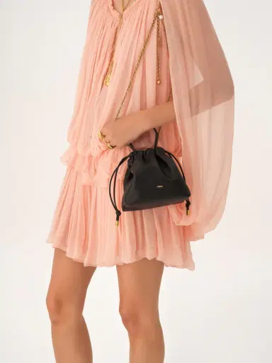 Chloé Mini Chloé Icons shoulder bag with chain in soft leather | Thumbnail 3