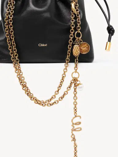 Chloé Mini Chloé Icons shoulder bag with chain in soft leather | Thumbnail 6