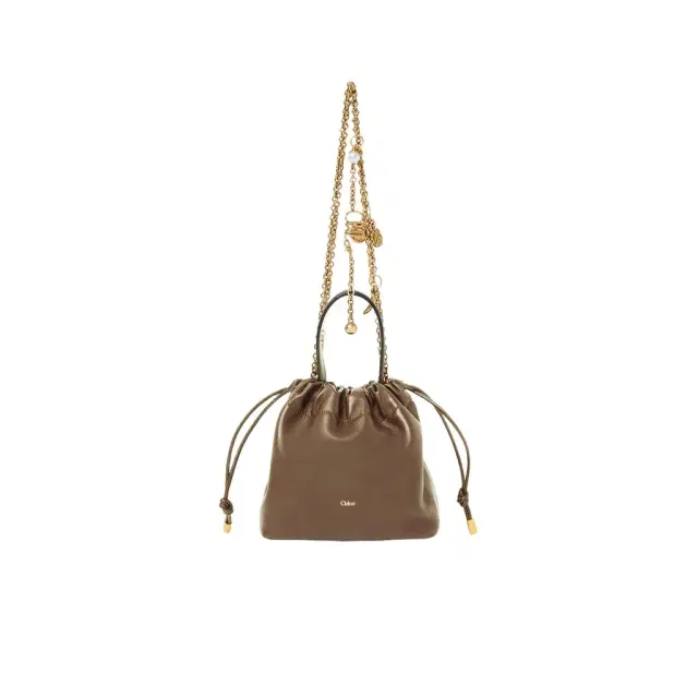 Mini Chloé Icons shoulder bag with chain in soft leather