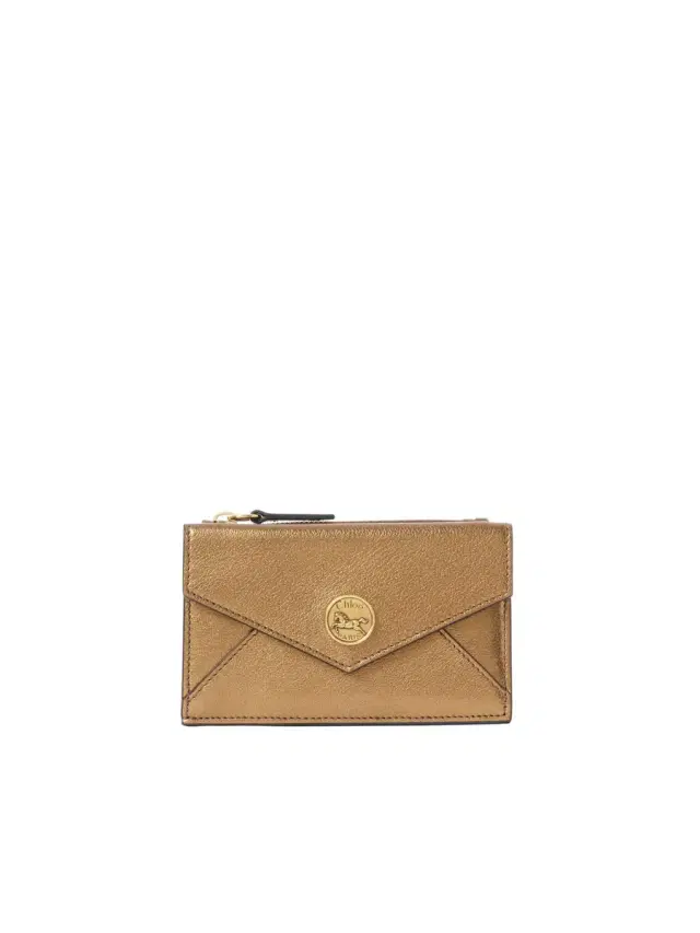 Chloé Small Envelope purse with card slots in metallized leather