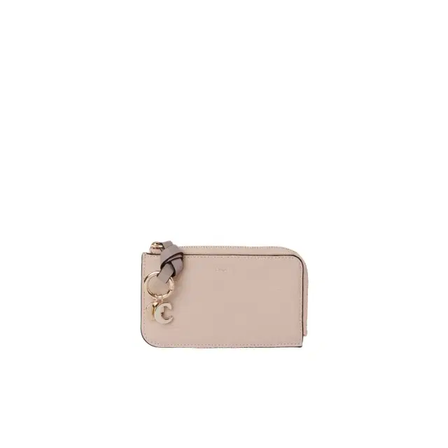 Alphabet wallet in grained leather