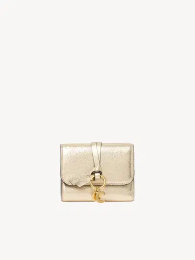 Chloé Small Alphabet tri-fold in metallized leather | Thumbnail 2