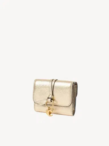 Chloé Small Alphabet tri-fold in metallized leather | Thumbnail 3