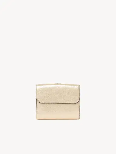 Chloé Small Alphabet tri-fold in metallized leather | Thumbnail 4