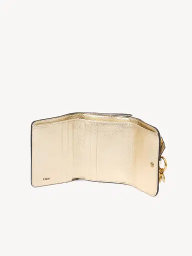 Chloé Small Alphabet tri-fold in metallized leather | Thumbnail 5