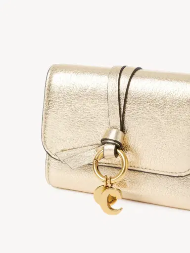 Chloé Small Alphabet tri-fold in metallized leather | Thumbnail 6