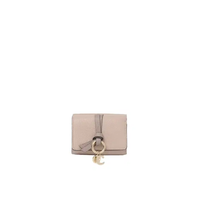 Chloé Mini Alphabet tri-fold in grained leather