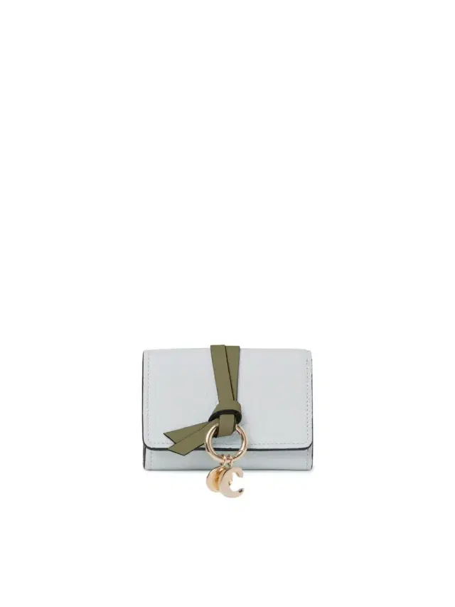 Chloé Mini Alphabet tri-fold in grained leather
