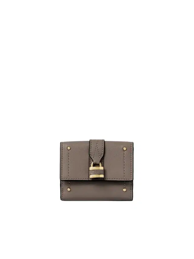 Chloé Mini Paddington tri-fold in grained leather