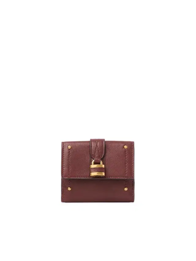 Chloé Mini Paddington tri-fold in grained leather