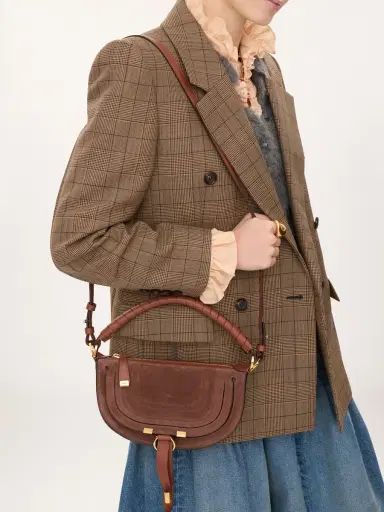 Chloé Mini Marcie shoulder bag in suede leather | Thumbnail 3