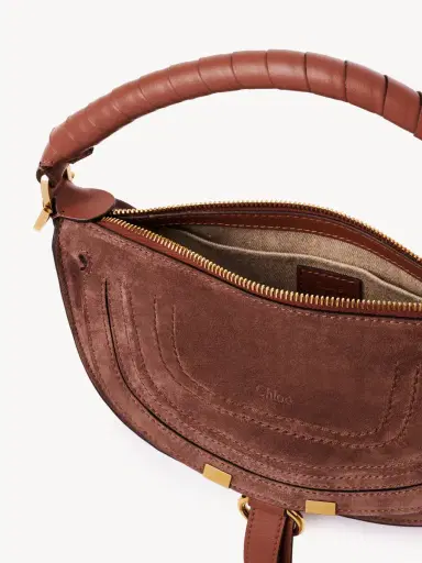 Chloé Mini Marcie shoulder bag in suede leather | Thumbnail 6