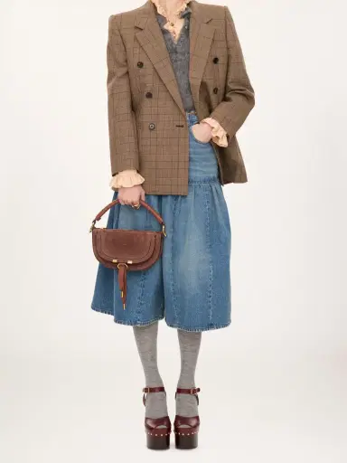 Chloé Mini Marcie shoulder bag in suede leather | Thumbnail 8