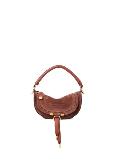 Chloé Mini Marcie shoulder bag in suede leather | Thumbnail 1