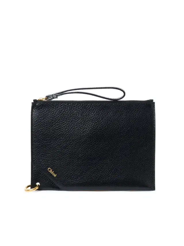 Chloé Chloé Spin zipped pouch in grained leather