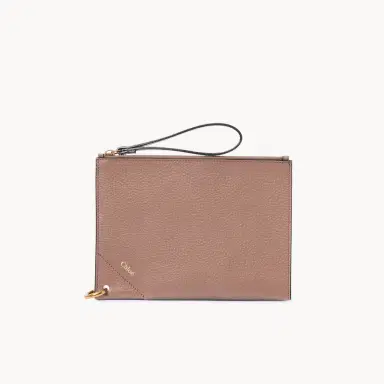 Chloé Chloé Spin zipped pouch in grained leather | Thumbnail 2