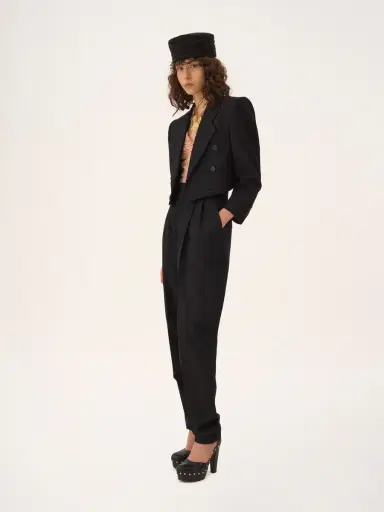Chloé High-rise wide-leg pants in wool | Thumbnail 3