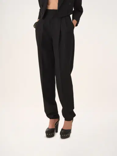 Chloé High-rise wide-leg pants in wool | Thumbnail 4