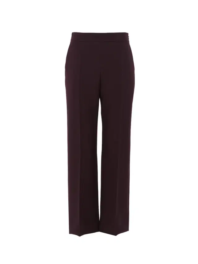 Chloé Straight cropped pants in wool crêpe
