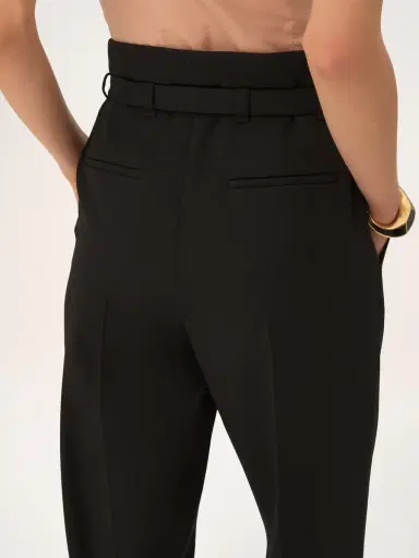 Chloé High-rise wide-leg pants in wool grain de poudre | Thumbnail 7