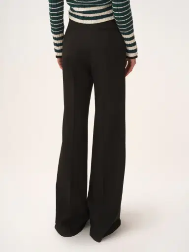 Chloé High-rise flared pants in wool grain de poudre | Thumbnail 5