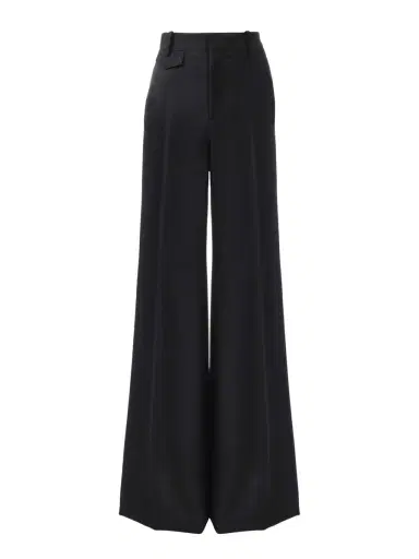 Chloé High-rise flared pants in wool grain de poudre | Thumbnail 1
