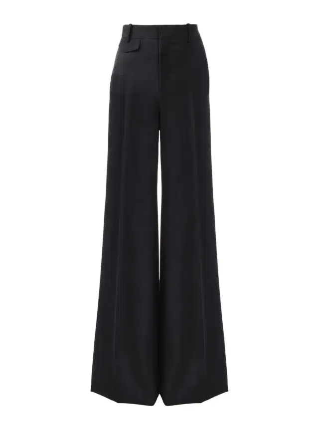 Chloé High-rise flared pants in wool grain de poudre
