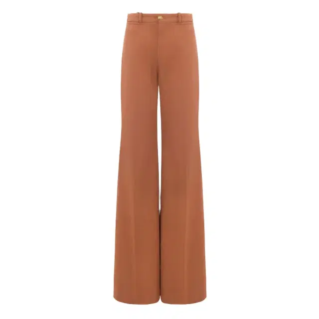 Chloé High-rise flared pants in cotton canvas