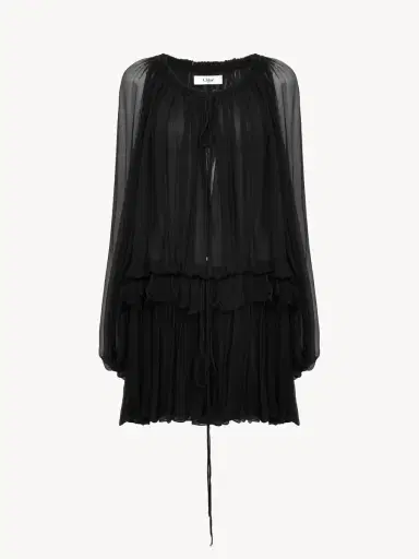 Chloé Mini cape dress in silk mousseline | Thumbnail 2