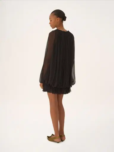 Chloé Mini cape dress in silk mousseline | Thumbnail 5