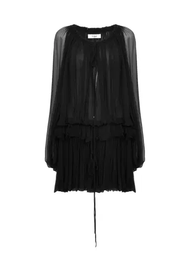 Chloé Mini cape dress in silk mousseline | Thumbnail 1