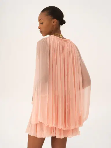 Chloé Mini cape dress in silk mousseline | Thumbnail 5