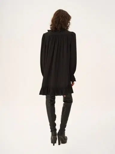 Chloé Long-sleeve mini dress in crêpe de chine | Thumbnail 5