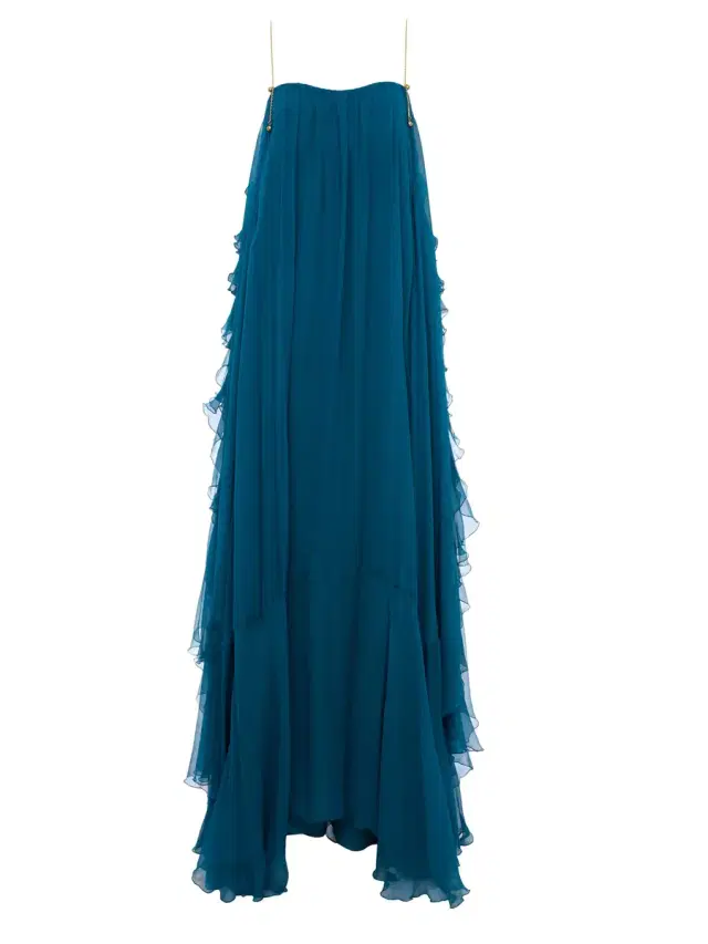Chloé Sleeveless long dress in silk mousseline