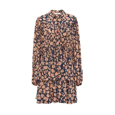 Chloé Gathered mini dress in crêpe de chine | Thumbnail 1