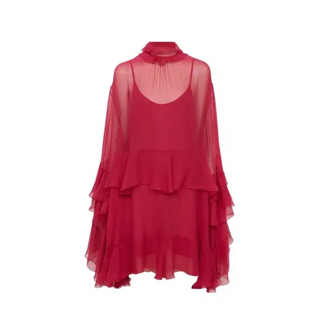 Chloé Ruffled mini dress in silk mousseline