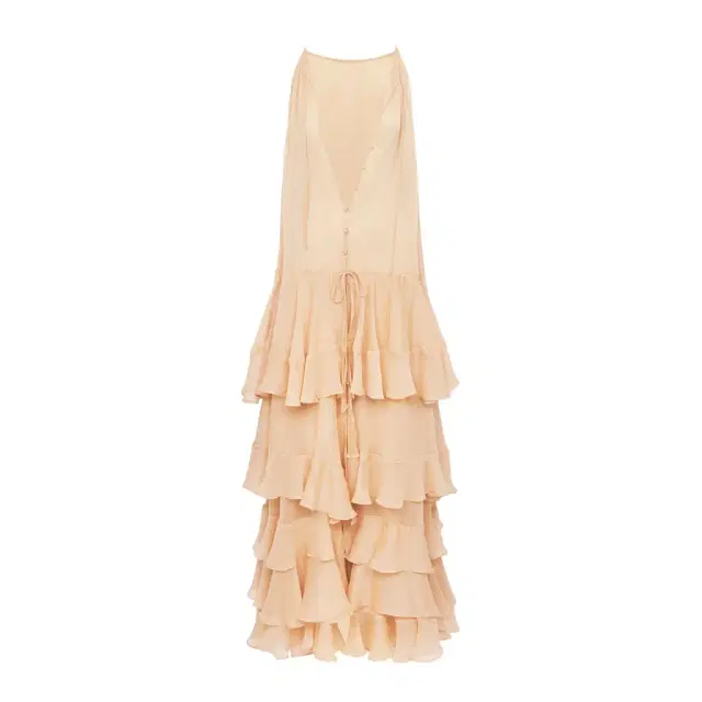 Chloé Tiered maxi dress in silk georgette