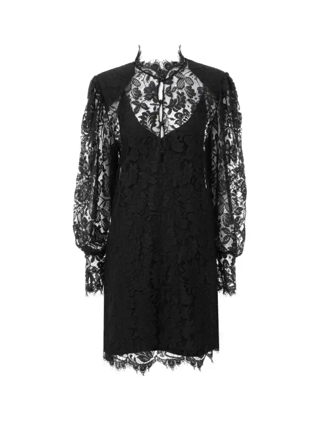 Chloé Long-sleeve mini dress in lace