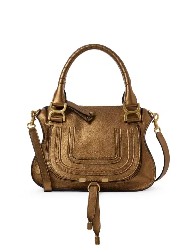 Chloé Small Marcie bag in metallized leather