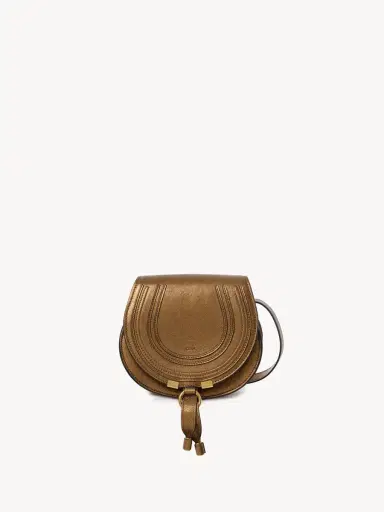 Chloé Small Marcie saddle bag in metallized leather | Thumbnail 2