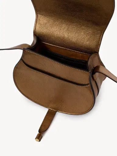 Chloé Small Marcie saddle bag in metallized leather | Thumbnail 6