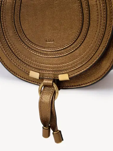 Chloé Small Marcie saddle bag in metallized leather | Thumbnail 7