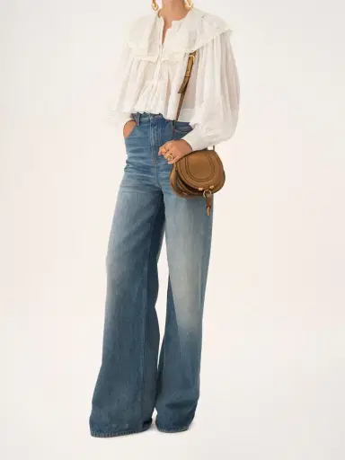 Chloé Small Marcie saddle bag in metallized leather | Thumbnail 8