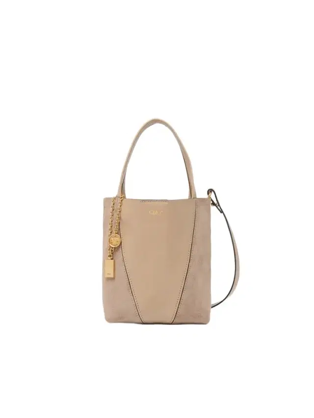 Small Chloé Spin tote bag in grained & suede leather