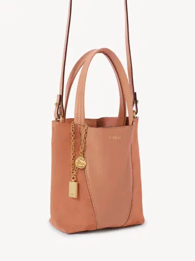 Chloé Small Chloé Spin tote bag in grained & suede leather | Thumbnail 4