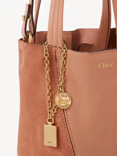 Chloé Small Chloé Spin tote bag in grained & suede leather | Thumbnail 6